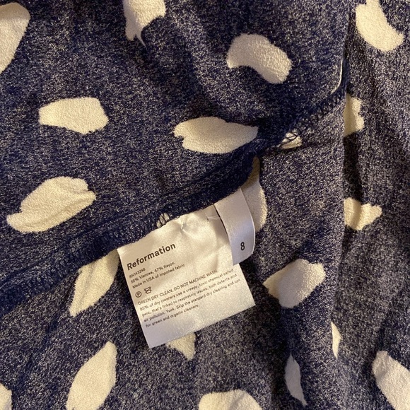 Reformation Blue Spot Dress - Picture 4 of 7